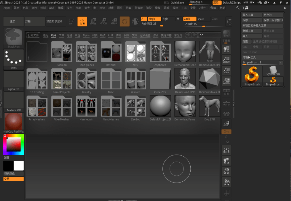 图片[1]-数字雕刻和绘画软件 Pixologic Zbrush 2025.2 简体中文-办文绿软