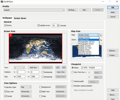 图片[1]-DeskSoft EarthView v7.14.1 便携版下载 – 实时动态地球壁纸工具-办文绿软