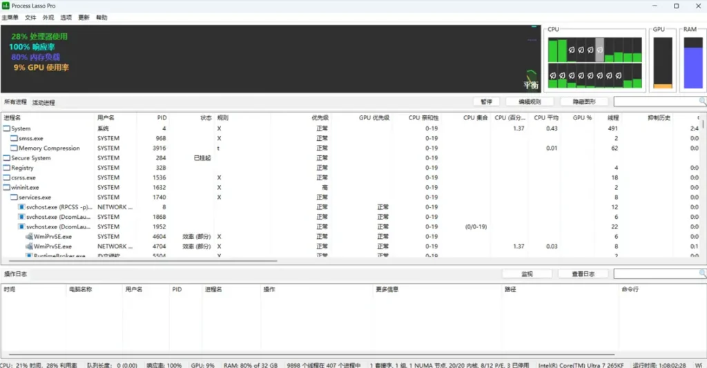 图片[1]-Process Lasso Pro v18.2.3.42 多语便携版 – 进程优化工具-办文绿软